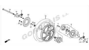 REAR BRAKE COMP.,REAR WHEEL DAYTONA VELOS R 125 E4 ΑΝΤΑΛΛΑΚΤΙΚΑ