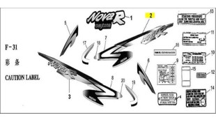 ΑΥΤΟΚΟΛΛΗΤΟ ΣΕΛΛΑΣ ΑΡΙΣΤΕΡΟ ΓΙΑ ΚΟΚΚΙΝΟ DAYTONA NOVA 125 ΑΝΤΑΛΛΑΚΤΙΚΑ