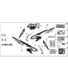 ΑΥΤΟΚΟΛΛΗΤΟ ΣΕΛΛΑΣ ΑΡΙΣΤΕΡΟ ΓΙΑ ΜΠΛΕ DAYTONA NOVA 125