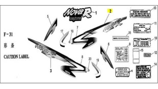 ΑΥΤΟΚΟΛΛΗΤΟ ΣΕΛΛΑΣ ΑΡΙΣΤΕΡΟ ΓΙΑ ΜΠΛΕ DAYTONA NOVA 125