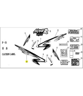 ΑΥΤΟΚΟΛΛΗΤΟ ΣΕΛΛΑΣ ΔΕΞΙΟ ΓΙΑ KOKKINO DAYTONA NOVA 125