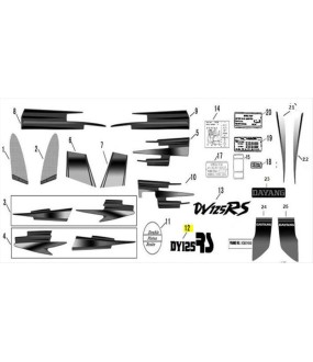 ΑΥΤΟΚΟΛΛΗΤΟ ΠΛΑΙΣΙΟΥ ΑΡΙΣΤΕΡΟ-ΔΕΞΙ ''DY125RS'' DAYTONA DY/NOVA 125