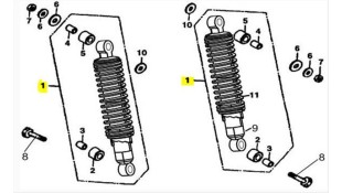 ΑΜΟΡΤΙΣΕΡ ΟΠΙΣΘΙΑ ΚΟΚΚΙΝΑ ΖΕΥΓΟΣ DAYTONA DY/NOVA/SPRINTER/VELOS 125