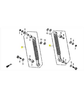 ΑΜΟΡΤΙΣΕΡ ΟΠΙΣΘΙΟ (MAT BLACK) DAYTONA DY/NOVA 125