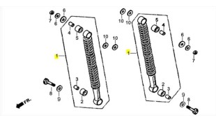 ΑΜΟΡΤΙΣΕΡ ΟΠΙΣΘΙΟ (MAT BLACK) DAYTONA DY/NOVA 125