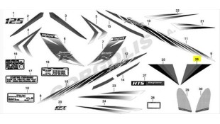 ΑΥΤΟΚΟΛΛΗΤΟ ΠΟΔΙΑΣ ΔΕΞΙΑΣ ΚΑΤΩ ΓΙΑ RED/WHITE DAYTONA SPRINTER 50/125