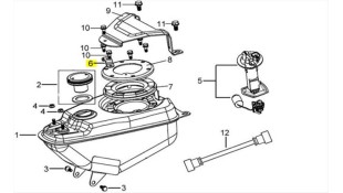 ΒΑΣΗ ΜΕΤΑΛΛΙΚΗ ΚΑΛΥΜΜΑΤΟΣ ΤΡΟΜΠΑΣ ΒΕΝΖΙΝΗΣ DAYTONA DY/SPRINTER/NOVA