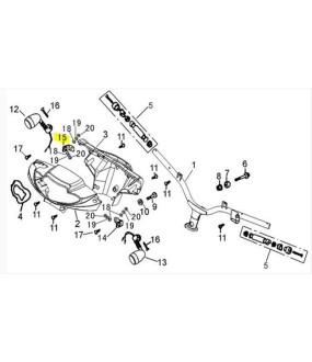 ΒΑΣΗ ΦΛΑΣ ΕΜΠΡΟΣΘΙΑ ΔΕΞΙΑ DAYTONA SPRINTER 50/125 ΑΝΤΑΛΛΑΚΤΙΚΑ