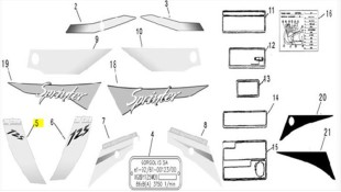 ΑΥΤΟΚΟΛΛΗΤΟ ΠΟΔΙΑΣ ΑΝΩ ΑΡΙΣΤΕΡΟ ΓΙΑ ΜΠΛΕ DAYTONA SPRINTER 125 ΑΝΤΑΛΛΑΚΤΙΚΑ