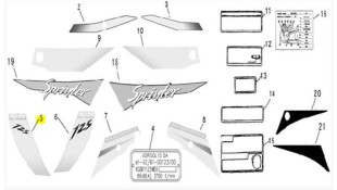 ΑΥΤΟΚΟΛΛΗΤΟ ΠΟΔΙΑΣ ΑΝΩ ΑΡΙΣΤΕΡΟ ΓΙΑ ΣΙΕΛ DAYTONA SPRINTER 125 ΑΝΤΑΛΛΑΚΤΙΚΑ