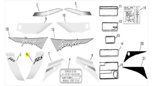 ΑΥΤΟΚΟΛΛΗΤΟ ΠΟΔΙΑΣ ΑΝΩ ΔΕΞΙΟ ΓΙΑ ΜΠΛΕ DAYTONA SPRINTER 125 ΑΝΤΑΛΛΑΚΤΙΚΑ