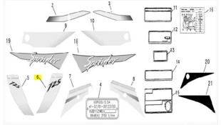 ΑΥΤΟΚΟΛΛΗΤΟ ΠΟΔΙΑΣ ΑΝΩ ΔΕΞΙΟ ΓΙΑ ΣΙΕΛ DAYTONA SPRINTER 125 ΑΝΤΑΛΛΑΚΤΙΚΑ