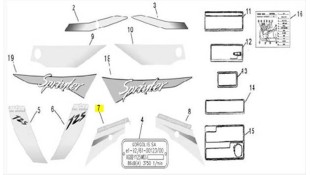 ΑΥΤΟΚΟΛΛΗΤΟ ΠΟΔΙΑΣ ΚΑΤΩ ΑΡΙΣΤΕΡΟ ΜΑΥΡΟ DAYTONA SPRINTER 50/125