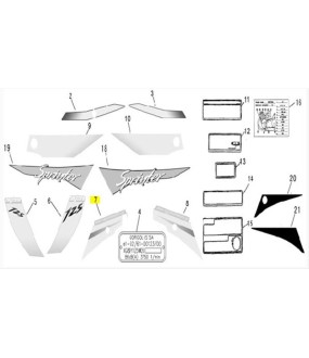 ΑΥΤΟΚΟΛΛΗΤΟ ΠΟΔΙΑΣ ΚΑΤΩ ΑΡΙΣΤΕΡΟ ΓΙΑ ΜΠΛΕ DAYTONA SPRINTER 50/125