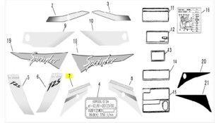 ΑΥΤΟΚΟΛΛΗΤΟ ΠΟΔΙΑΣ ΚΑΤΩ ΑΡΙΣΤΕΡΟ ΓΙΑ ΜΠΛΕ DAYTONA SPRINTER 50/125 ΑΝΤΑΛΛΑΚΤΙΚΑ