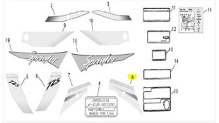 ΑΥΤΟΚΟΛΛΗΤΟ ΠΟΔΙΑΣ ΚΑΤΩ ΔΕΞΙΟ ΜΑΥΡΟ DAYTONA SPRINTER 50/125