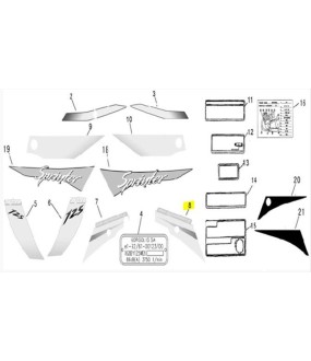 ΑΥΤΟΚΟΛΛΗΤΟ ΠΟΔΙΑΣ ΚΑΤΩ ΔΕΞΙΟ ΓΙΑ ΜΠΛΕ DAYTONA SPRINTER 50/125