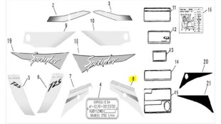 ΑΥΤΟΚΟΛΛΗΤΟ ΠΟΔΙΑΣ ΚΑΤΩ ΔΕΞΙΟ ΓΙΑ ΜΠΛΕ DAYTONA SPRINTER 50/125