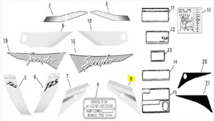 ΑΥΤΟΚΟΛΛΗΤΟ ΠΟΔΙΑΣ ΚΑΤΩ ΔΕΞΙΟ ΓΙΑ ΣΙΕΛ DAYTONA SPRINTER 50/125 ΑΝΤΑΛΛΑΚΤΙΚΑ