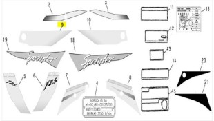 ΑΥΤΟΚΟΛΛΗΤΟ ΠΛΑΙΣΙΟΥ ΕΜΠΡΟΣΘΙΟ ΑΡΙΣΤΕΡΟ ΚΟΚΚΙΝΟ DAYTONA SPRINTER 50/125