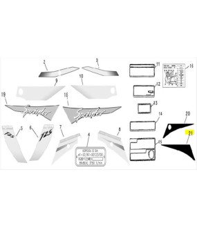 ΑΥΤΟΚΟΛΛΗΤΟ ΠΛΑΙΣΙΟΥ ΟΠΙΣΘΙΟ ΑΡΙΣΤΕΡΟ DAYTONA SPRINTER 50/125 ΑΝΤΑΛΛΑΚΤΙΚΑ