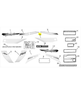 ΑΥΤΟΚΟΛΛΗΤΟ ΠΛΑΙΣΙΟΥ ΕΜΠΡΟΣΘΙΟ ΔΕΞΙΟ ΓΙΑ ΜΑΥΡΟ DAYTONA SPRINTER 50/125