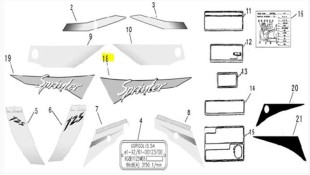 ΑΥΤΟΚΟΛΛΗΤΟ ΣΕΛΛΑΣ ΑΝΩ ΑΡΙΣΤΕΡΟ ΓΙΑ ΣΙΕΛ DAYTONA SPRINTER 50/125 ΑΝΤΑΛΛΑΚΤΙΚΑ