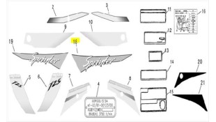 ΑΥΤΟΚΟΛΛΗΤΟ ΣΕΛΛΑΣ ΑΝΩ ΑΡΙΣΤΕΡΟ ΓΙΑ ΜΠΛΕ DAYTONA SPRINTER 50/125 ΑΝΤΑΛΛΑΚΤΙΚΑ