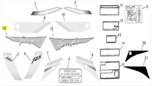 ΑΥΤΟΚΟΛΛΗΤΟ ΣΕΛΛΑΣ ΑΝΩ ΔΕΞΙΟ ΓΙΑ ΣΙΕΛ DAYTONA SPRINTER 50/125 ΑΝΤΑΛΛΑΚΤΙΚΑ