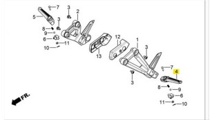 ΜΑΣΠΙΕ ΣΥΝΕΠΙΒΑΤΗ ΑΡΙΣΤΕΡΟ DAYTONA VELOS R 125 ΑΝΤΑΛΛΑΚΤΙΚΑ