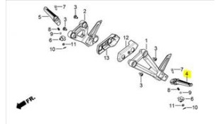 ΜΑΣΠΙΕ ΣΥΝΕΠΙΒΑΤΗ ΑΡΙΣΤΕΡΟ DAYTONA VELOS R 125 ΑΝΤΑΛΛΑΚΤΙΚΑ