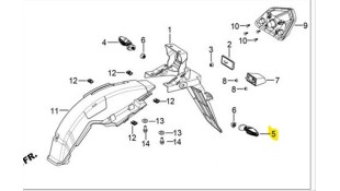 ΦΛΑΣ ΟΠΙΣΘΙΟ ΔΕΞΙΟ DAYTONA VELOS R 125 ΦΛΑΣ ΟΠΙΣΘΙΟ ΔΕΞΙΟ DAYTONA VELOS R 125