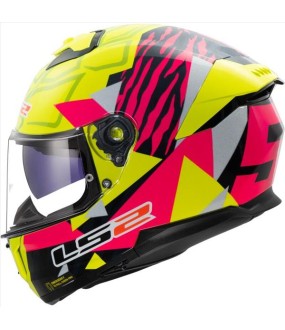 LS2 FF808 STREAM II TIGER GLOSS H-V YELLOW PINK S