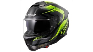 LS2 FF808 STREAM II FURY GLOSS BLACK H-Y YELLOW XL