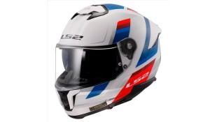 LS2 FF808 STREAM II VINTAGE GLOSS WHITE BLUE RED L