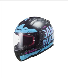 LS2 FF353 RAPID PLAYER BLACK SKY BLUE XXL