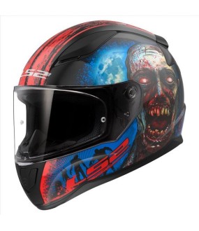 LS2 FF353 RAPID II ZOMBIE GLOSS BLACK RED L