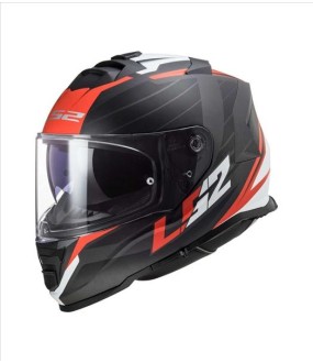 LS2 FF800 STORM II NERVE MATT BLACK RED S
