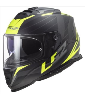 LS2 FF800 STORM II NERVE MATT BLACK H-V YELLOW XL