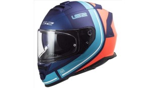 LS2 FF800 STORM SLANT MATT BLUE FL.ORANGE L