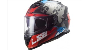 LS2 FF800 STORM SPRINTER GLOSS BLACK RED TITANIUM XL