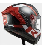 LS2 FF805 THUNDER C RACING1 GL.RED WHITE XS