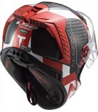 LS2 FF805 THUNDER C RACING1 GL.RED WHITE XS