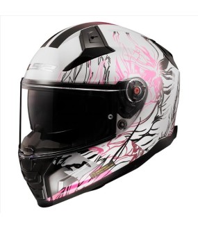 LS2 FF811 VECTOR II DARFLO GLOSS WHITE PINK L