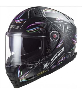 LS2 FF811 VECTOR II TROPICAL GLOSS BLACK WHITE XL