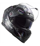 LS2 FF811 VECTOR II TROPICAL BLACK WHITE XL ACCESSORIES LS2 FF811 VECTOR II TROPICAL GLOSS BLACK WHITE XL