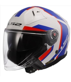 LS2 OF603 INFINITY II FOCUS GLOSS WHITE BLUE RED S