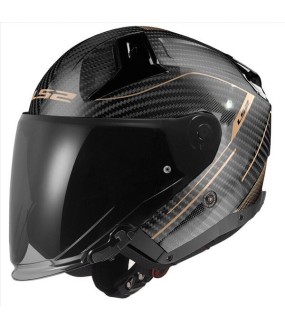 LS2 OF603 INFINITY II CARBON COUNTER GLOSS ANTIQUE GOLD L