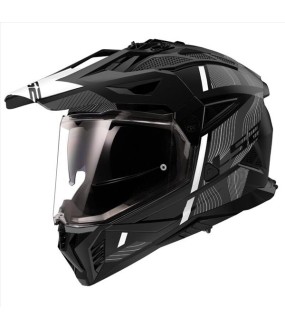 LS2 MX702 PIONEER II HILL MATT BLACK WHITE S