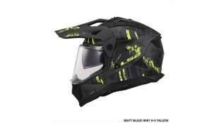 LS2 MX702 PIONEER II CRAZY GLOSS BLACK GREY RED M